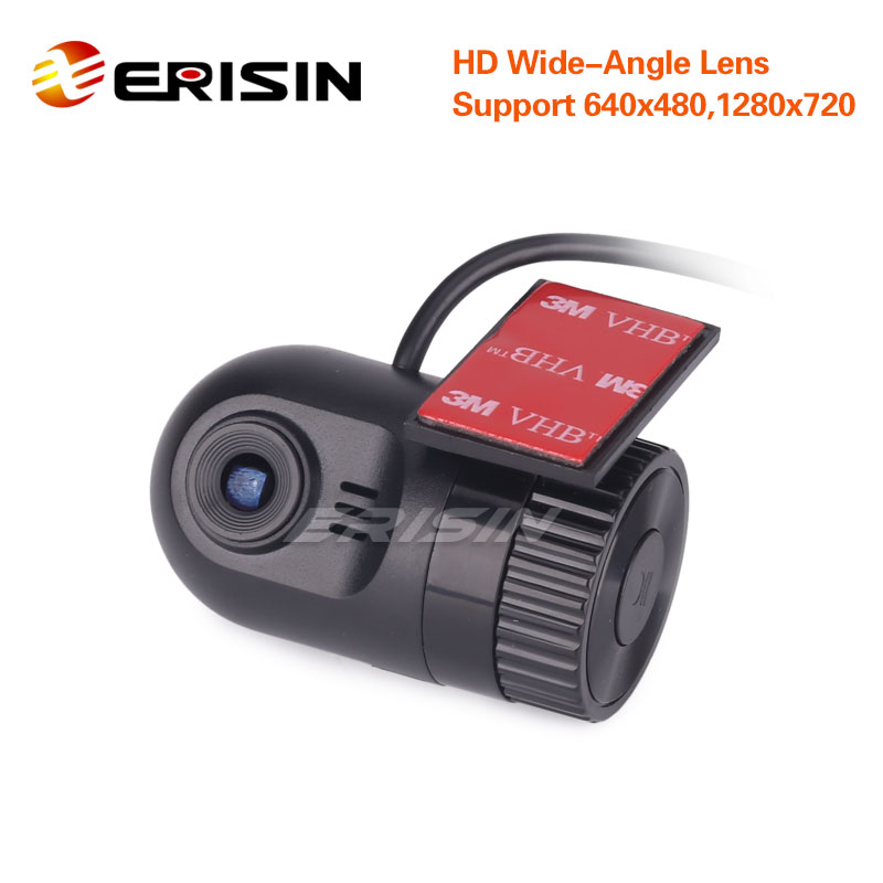 ERISIN 1080P HD 150° Angle de Vue Mini Dashcamera Voiture étanche USB
