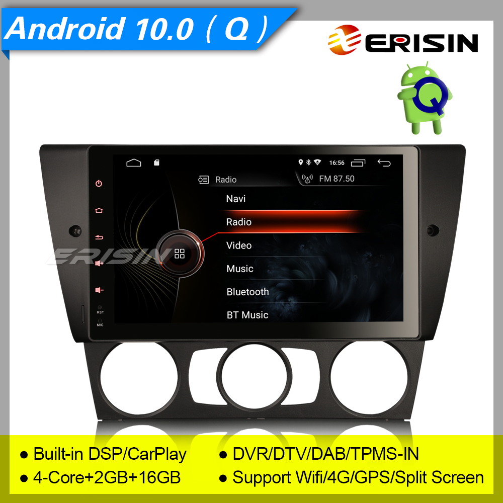 Erisin 9"DAB+Autoradio Android 10 for BMW 3er E90 E91 E92 E93 Carplay WIFI TNT 