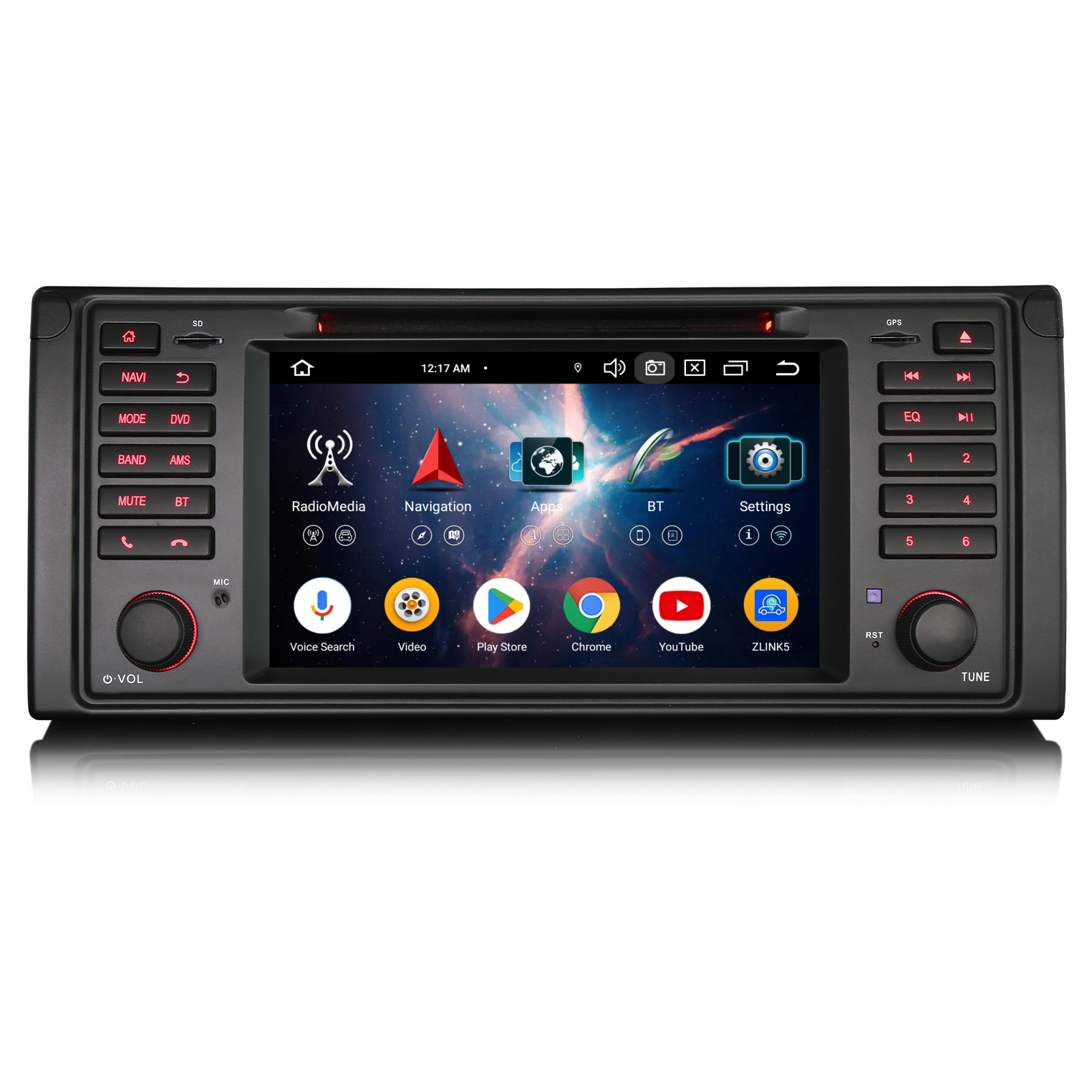 Autoradio Android 14 - 10.25" - Pour BMW Série 5 E39/M5 - GPS, CarPlay, 4G